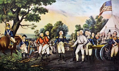 Resa del generale Burgoyne a Saratoga N.Y. 17 ottobre 1777 da N. and Ives, J.M. Currier